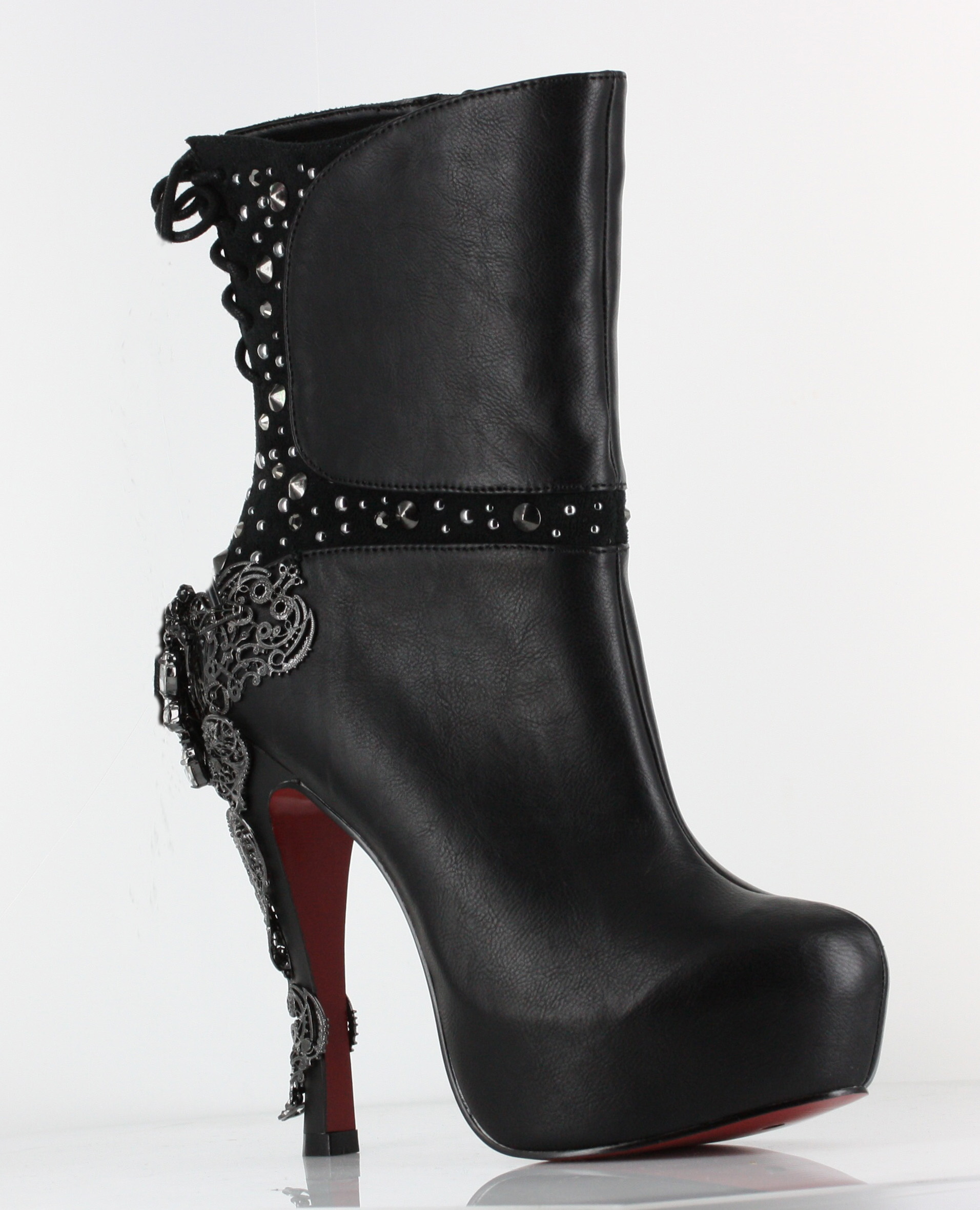 McQueen - Black Suede Platform Urban Boot