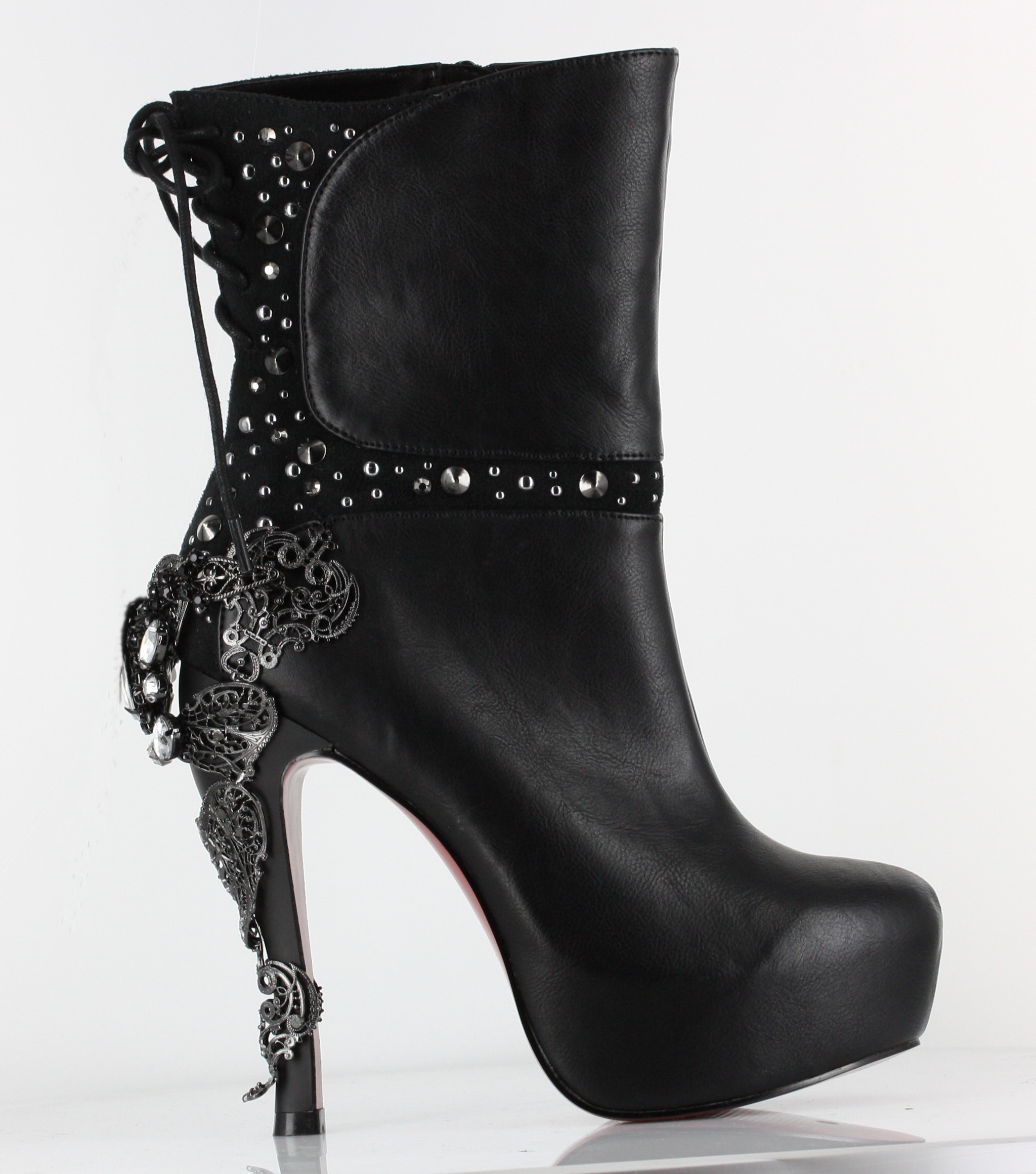 McQueen - Black Suede Platform Urban Boot