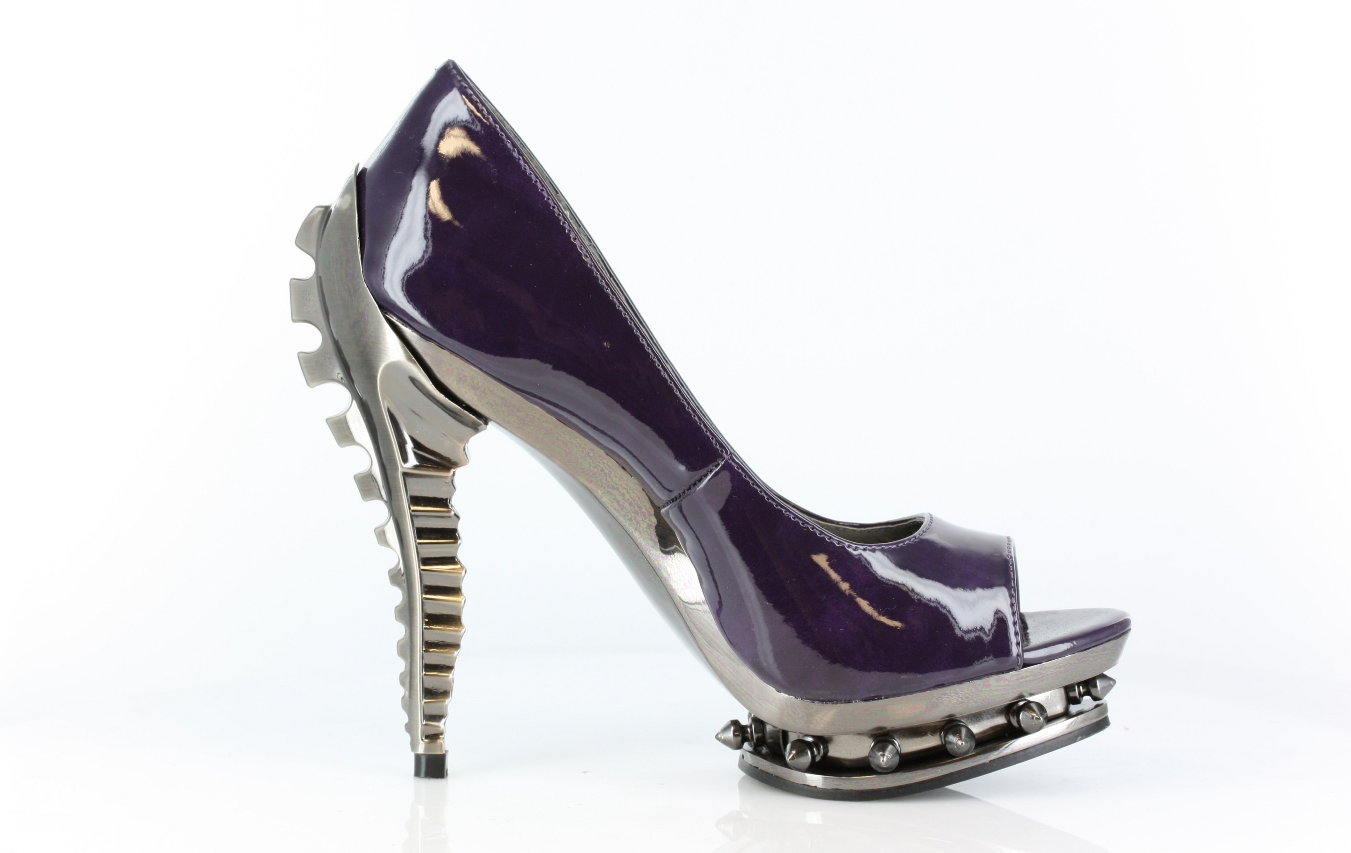 Ripley - Chrome Heel Double Platform Pumps