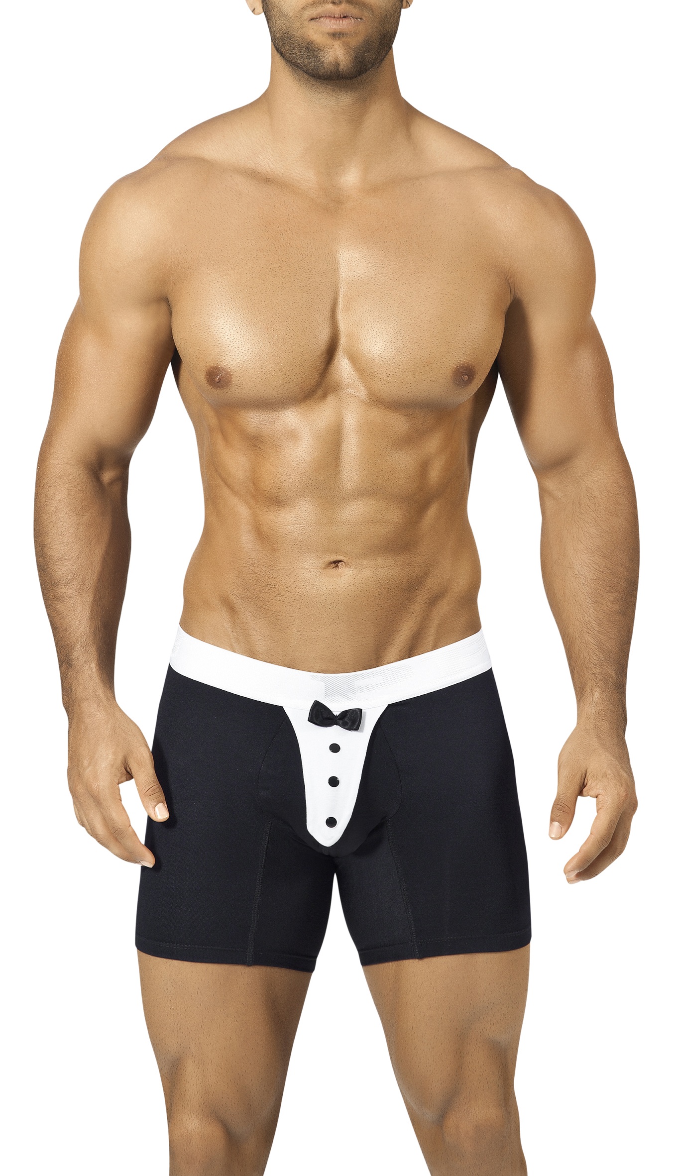 Mens Tuxedo Front Long Boxers